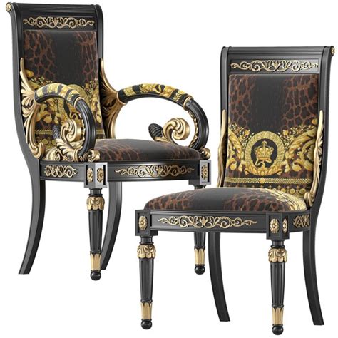 mesa versace con sillas|MOBILIARIO VERSACE .